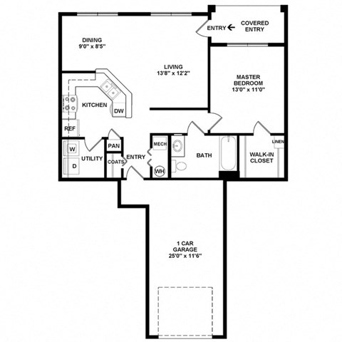 a floor plan of a home with two bedrooms and two bathrooms